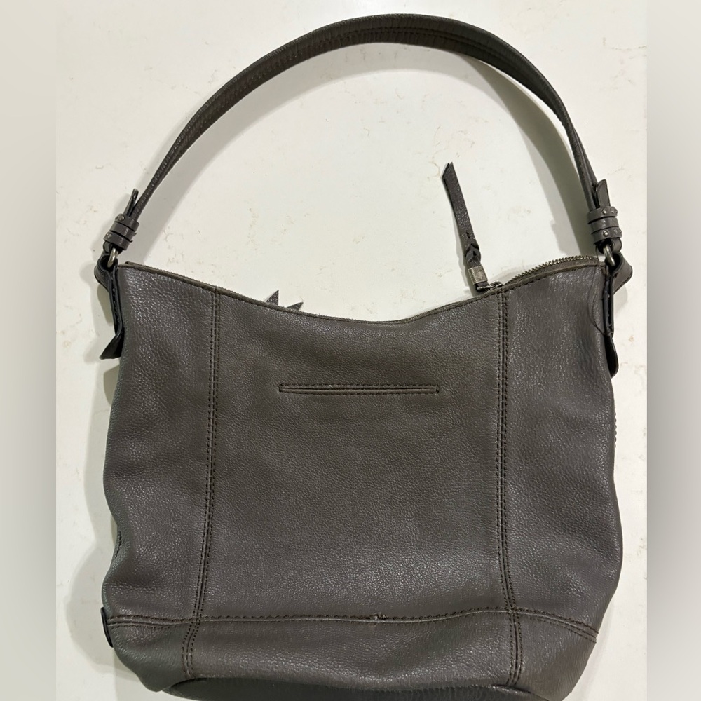 Sak Elegant Gray Leather Bag